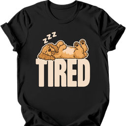 Cocker Spaniel Tired Dog T Shirt Gift For Dog Lover