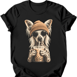 Chinese Crested Hipster Dog T Shirt Gift For Dog Lover