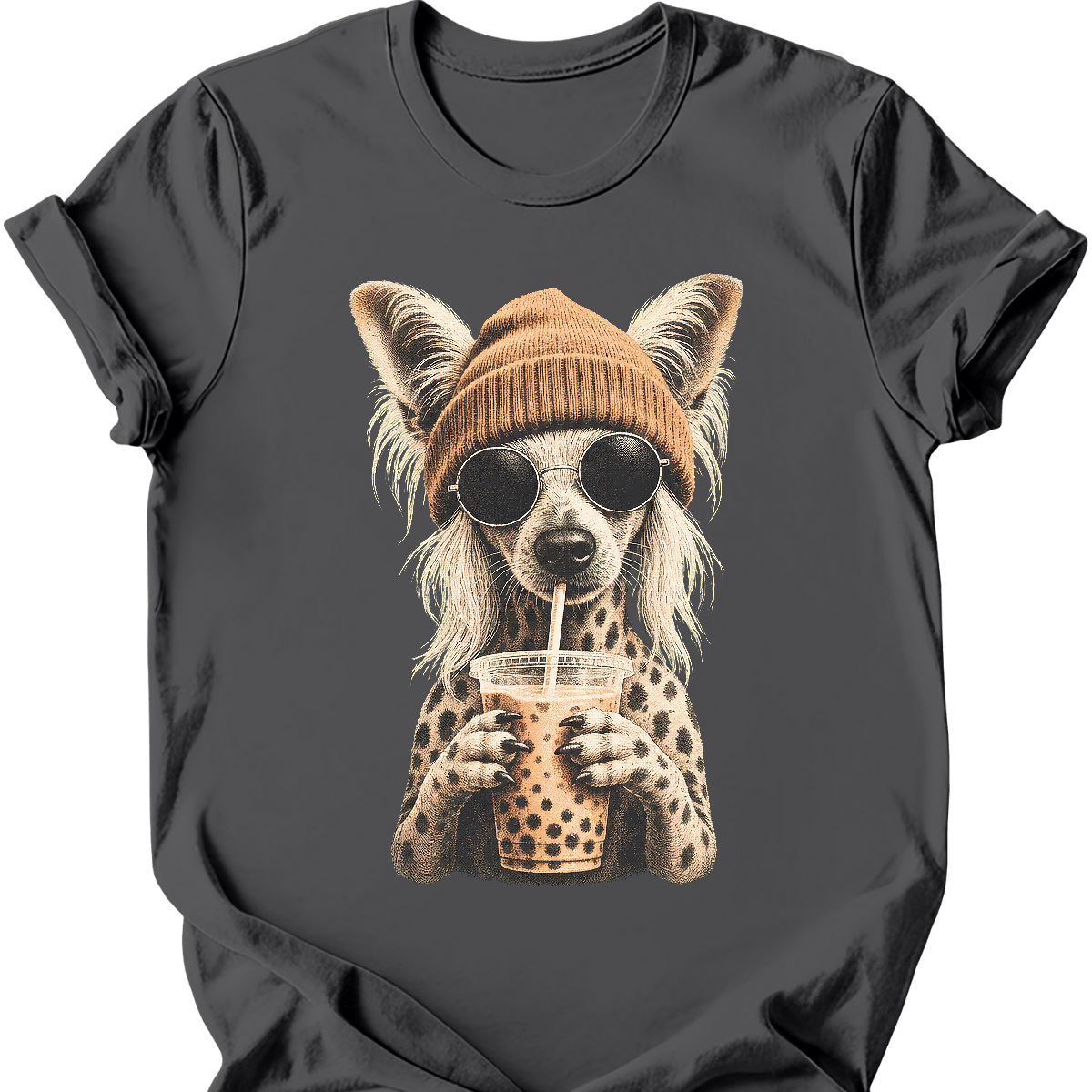 Chinese Crested Hipster Dog T Shirt Gift For Dog Lover