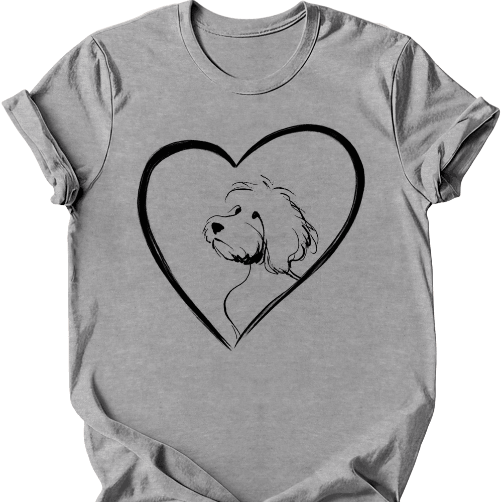Cavapoo Heart Dog T Shirt Gift For Dog Lover