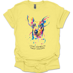 Dachshund Love Comes In Many Colors T Shirt Gift For Dog Lover