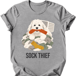 Coton De Tulear Sock Thief T Shirt Gift For Dog Lover