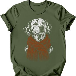 Dalmatian Winter Dog T Shirt Gift For Dog Lover
