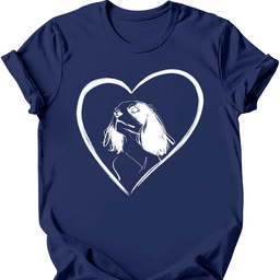 Cavalier King Charles Spaniel Heart Dog T Shirt Gift For Dog Lover