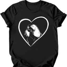 Cavalier King Charles Spaniel Heart Dog T Shirt Gift For Dog Lover