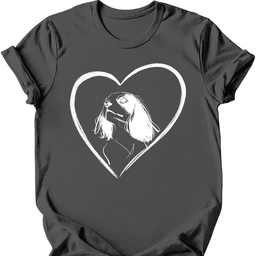 Cavalier King Charles Spaniel Heart Dog T Shirt Gift For Dog Lover