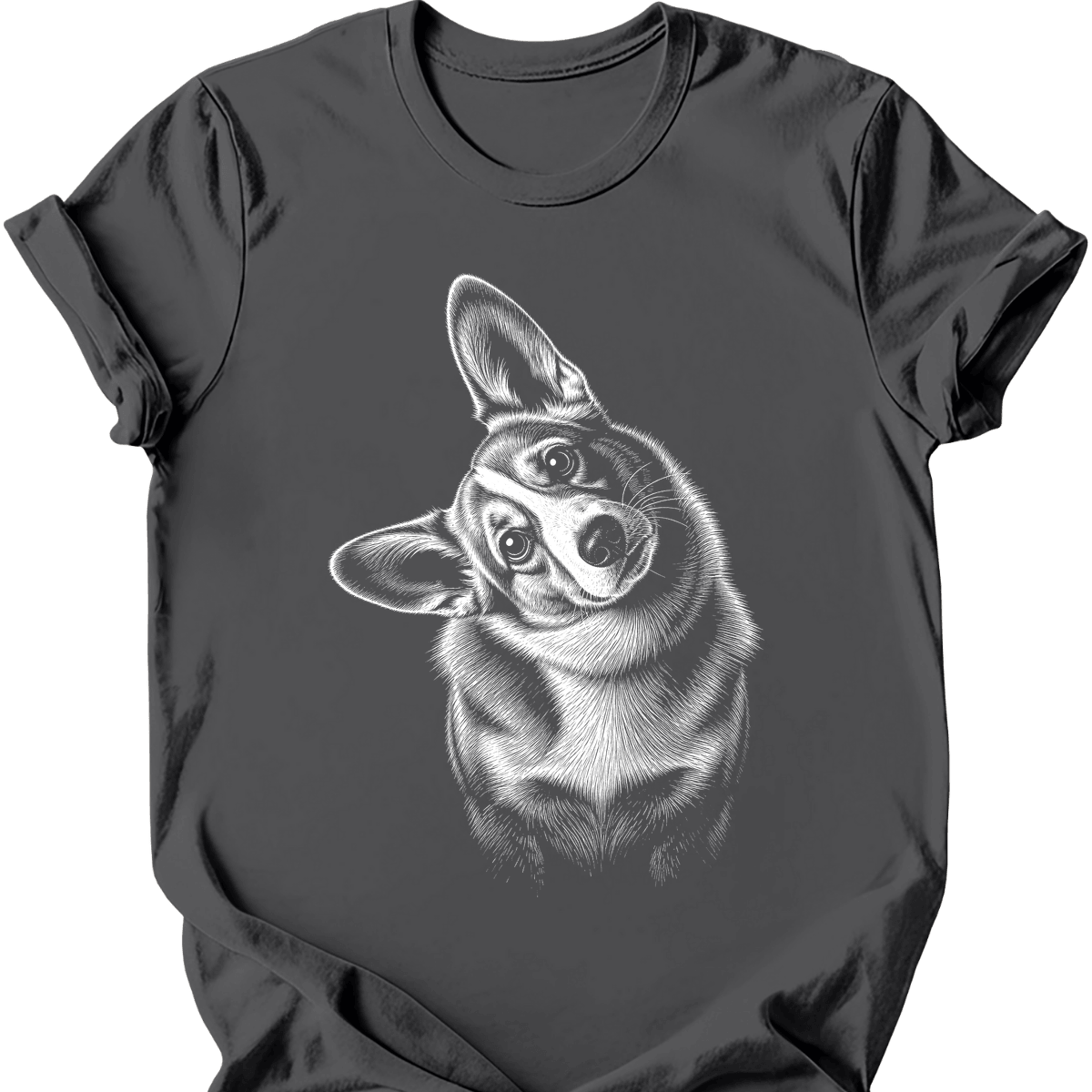 Corgi Tilted Dog T Shirt Gift For Dog Lover