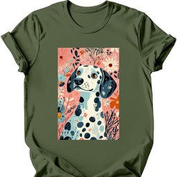 Dalmatian Boho Dog T Shirt Gift For Dog Lover