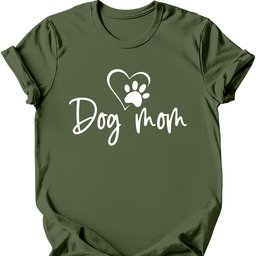 Dog Mom Heart T Shirt Gift For Mom