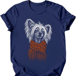 Chinese Crested Winter Dog T Shirt Gift For Dog Lover