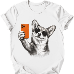 Corgi Selfie Dog T Shirt Gift For Dog Lover