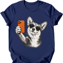 Corgi Selfie Dog T Shirt Gift For Dog Lover
