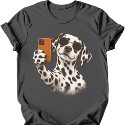 Dalmatian Selfie Dog T Shirt Gift For Dog Lover