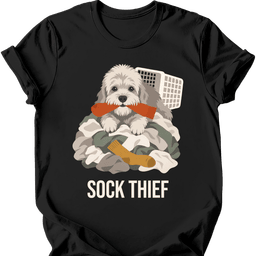 Dandie Dinmont Terrier Sock Thief T Shirt Gift For Dog Lover