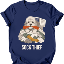 Dandie Dinmont Terrier Sock Thief T Shirt Gift For Dog Lover