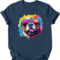 Bulldog Top Dog T Shirt Gift For Dog Lover