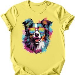 Collie Top Dog T Shirt Gift For Dog Lover