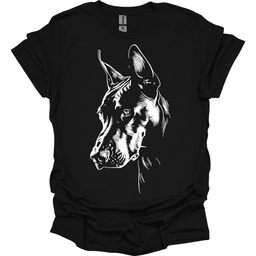 Doberman Line Art T Shirt Gift For Dog Lover