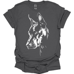 Doberman Line Art T Shirt Gift For Dog Lover