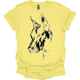 Doberman Line Art T Shirt Gift For Dog Lover