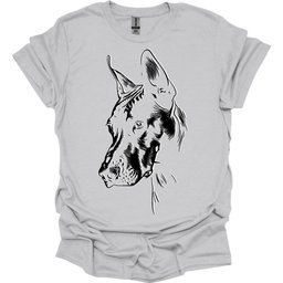 Doberman Line Art T Shirt Gift For Dog Lover