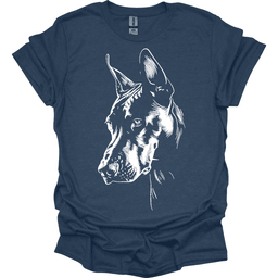 Doberman Line Art T Shirt Gift For Dog Lover