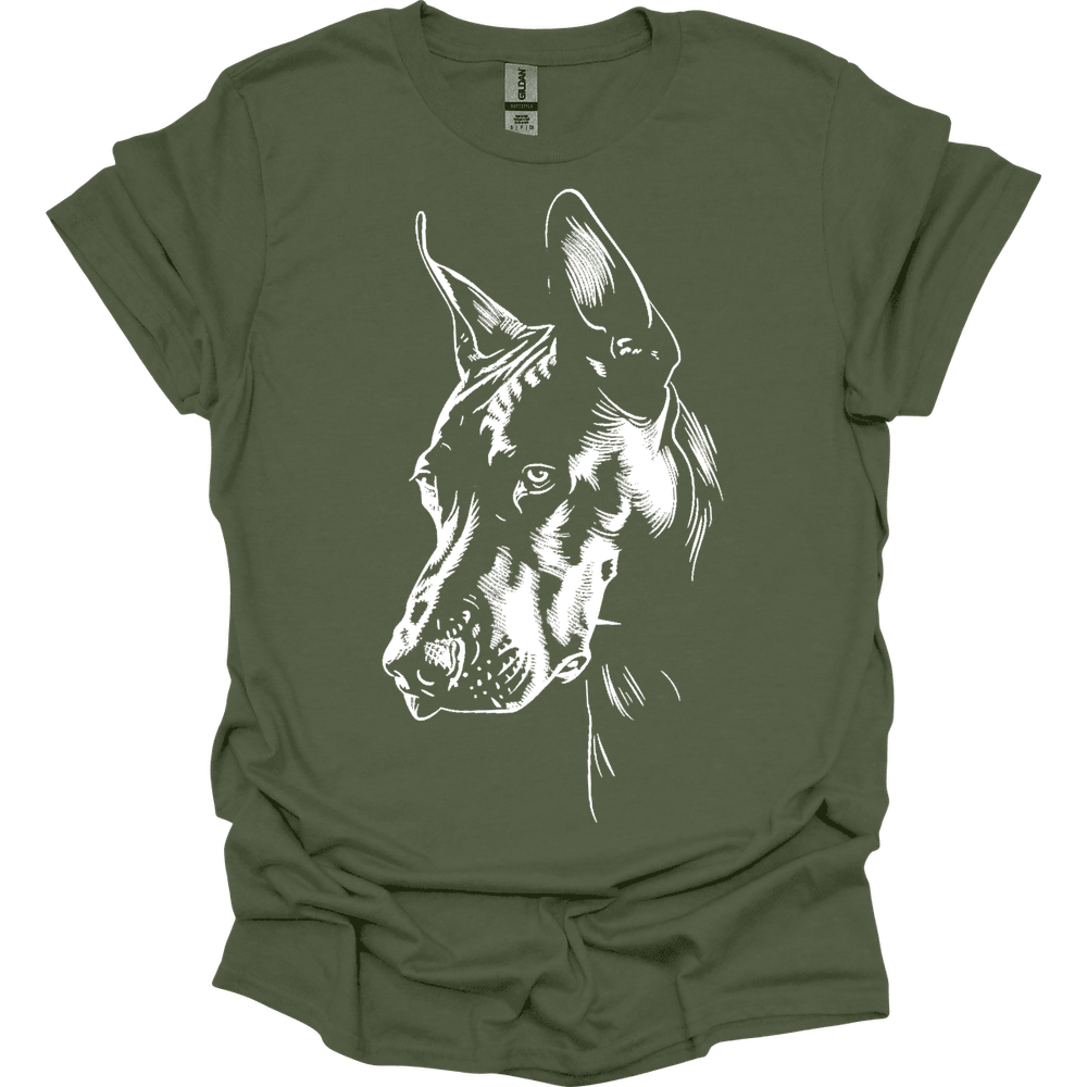 Doberman Line Art T Shirt Gift For Dog Lover
