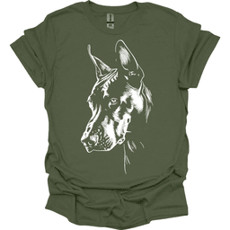 Doberman Line Art T Shirt Gift For Dog Lover