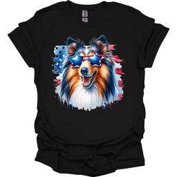 Collie Patriot Series T Shirt Gift For Dog Lover