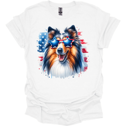 Collie Patriot Series T Shirt Gift For Dog Lover