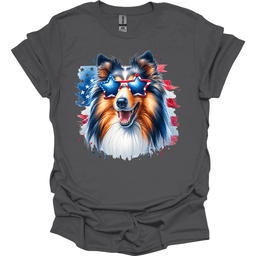 Collie Patriot Series T Shirt Gift For Dog Lover