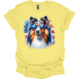 Collie Patriot Series T Shirt Gift For Dog Lover