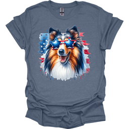 Collie Patriot Series T Shirt Gift For Dog Lover
