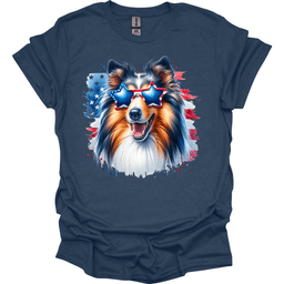 Collie Patriot Series T Shirt Gift For Dog Lover