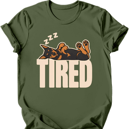 Doberman Tired Dog T Shirt Gift For Dog Lover