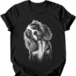 Cavalier King Charles Spaniel Tilted Dog T Shirt Gift For Dog Lover