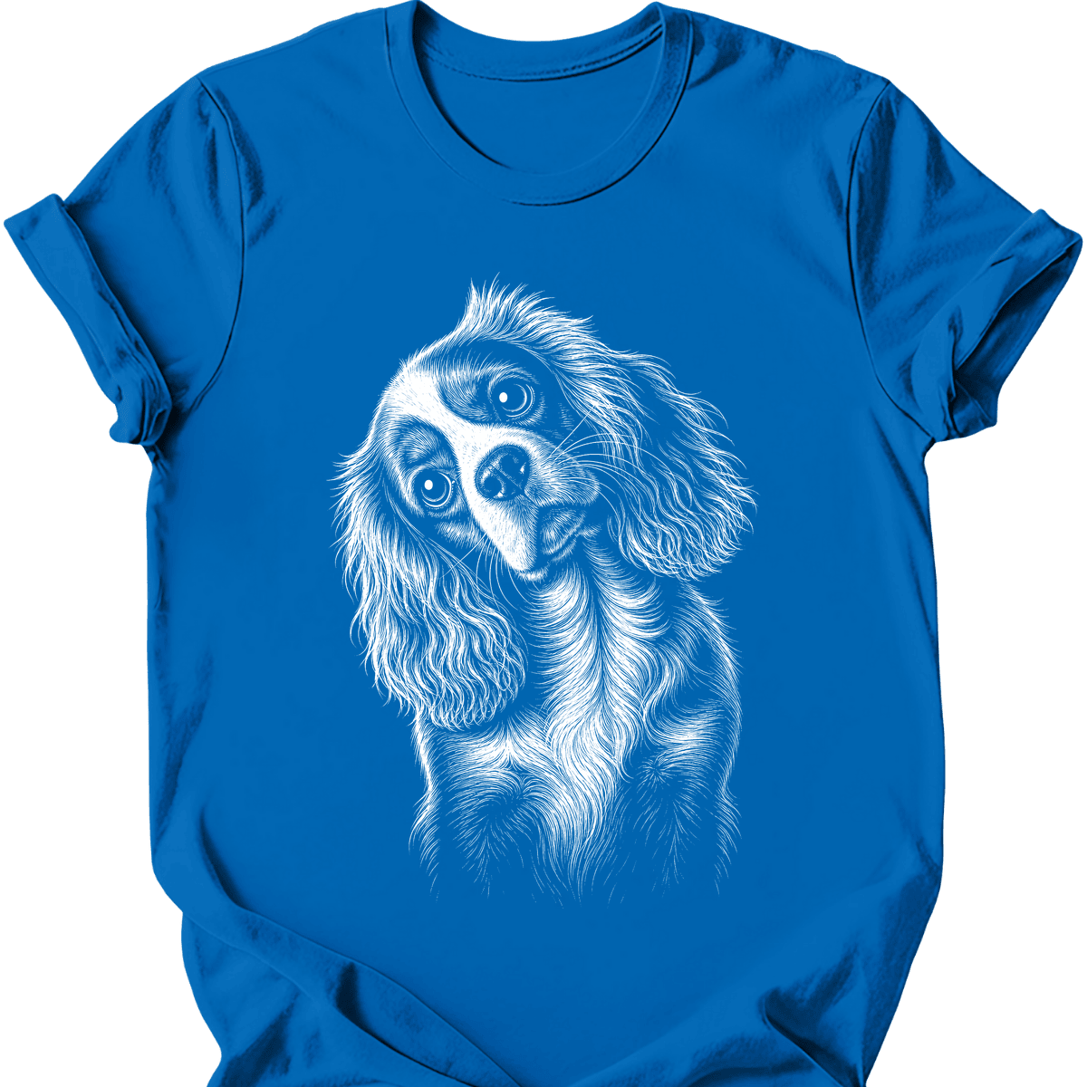 Cavalier King Charles Spaniel Tilted Dog T Shirt Gift For Dog Lover