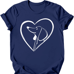 Dachshund Heart Dog T Shirt Gift For Dog Lover