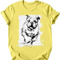 Bulldog Running Dog T Shirt Gift For Dog Lover