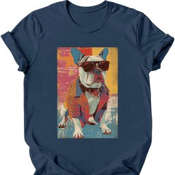 Bulldog Punk Dog T Shirt Gift For Dog Lover
