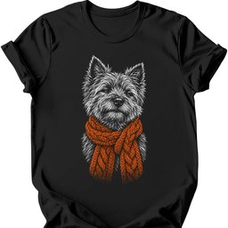 Cairn Terrier Winter Dog T Shirt Gift For Dog Lover