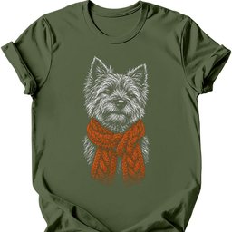 Cairn Terrier Winter Dog T Shirt Gift For Dog Lover
