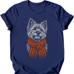 Cairn Terrier Winter Dog T Shirt Gift For Dog Lover