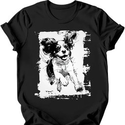 Cavalier King Charles Spaniel Running Dog T Shirt Gift For Dog Lover