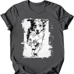 Brittany Running Dog T Shirt Gift For Dog Lover