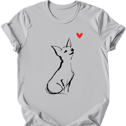 Chihuahua Sketch Dog T Shirt Gift For Dog Lover