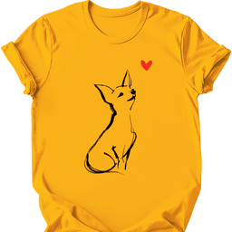Chihuahua Sketch Dog T Shirt Gift For Dog Lover