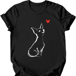 Chihuahua Sketch Dog T Shirt Gift For Dog Lover