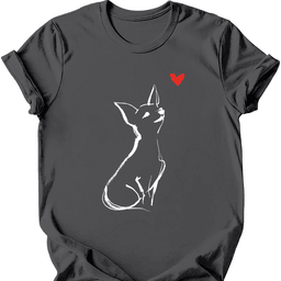 Chihuahua Sketch Dog T Shirt Gift For Dog Lover