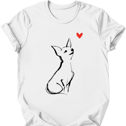Chihuahua Sketch Dog T Shirt Gift For Dog Lover